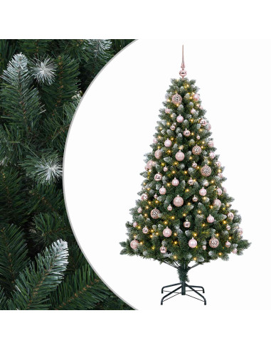 Albero di Natale Artificiale con Palline 180 cm 300 LED