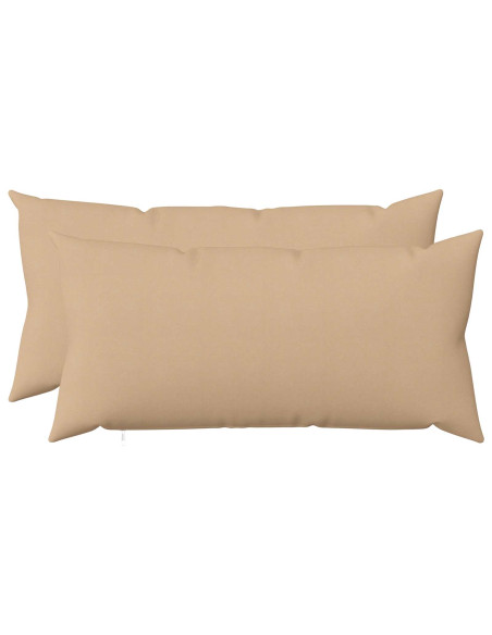 Cuscino con cuscino HEERLEN 2 pz Crema Tessuto