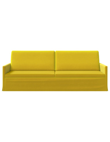 Divano a 3 posti Giallo 220 x 81 x 82 cm Velluto (V)