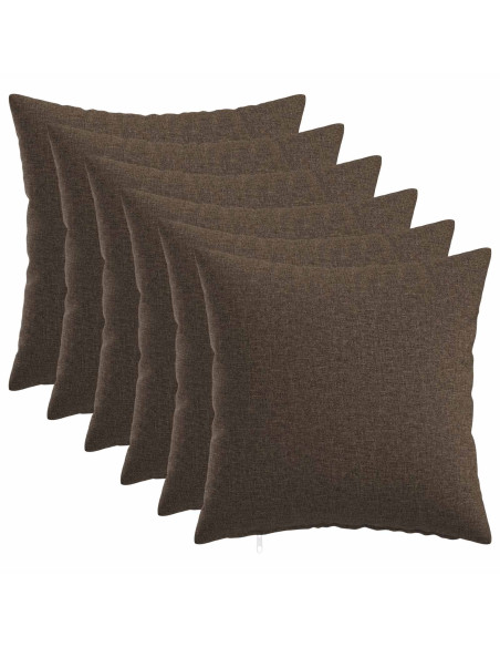 Cuscino con cuscino HEERLEN 6 pz Tortora Tessuto