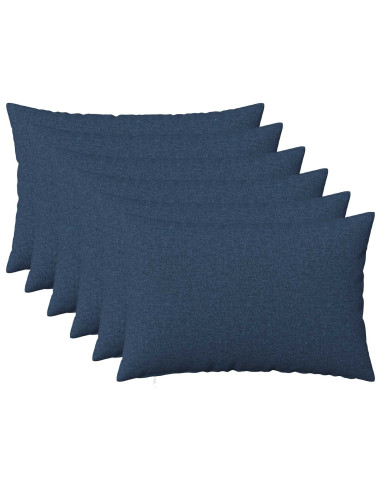 Cuscino con cuscino HEERLEN 6 pz Blu Tessuto