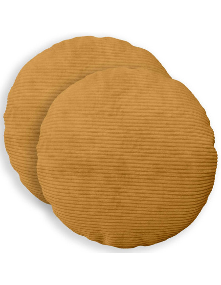 Federa 2 pcs HEERLEN Giallo Ø 30 cm corduroy
