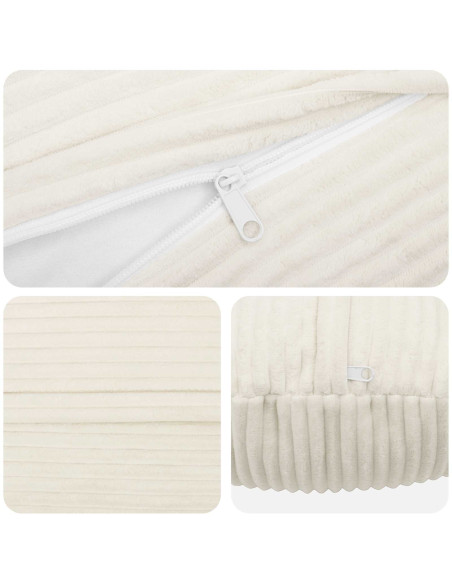 Federa 2 pcs HEERLEN Crema Ø 30 cm corduroy