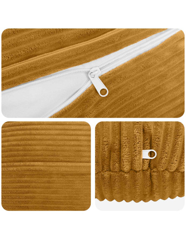 Federa 2 pcs HEERLEN Giallo Ø 30 cm corduroy