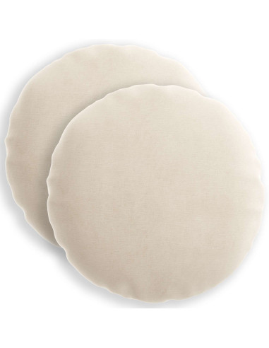 Federa 2 pz HEERLEN Crema Ø 30 cm Tessuto Chenille