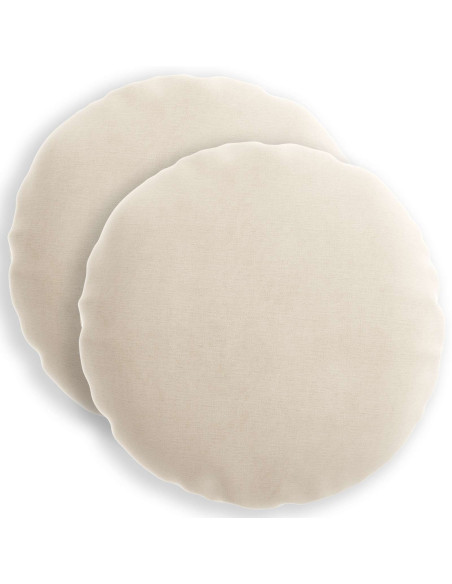 Federa 2 pz HEERLEN Crema Ø 30 cm Tessuto Chenille