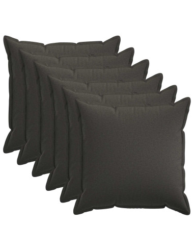 Federa 6 pcs HOUTEN Grigio Scuro 80 x 80 cm Lino