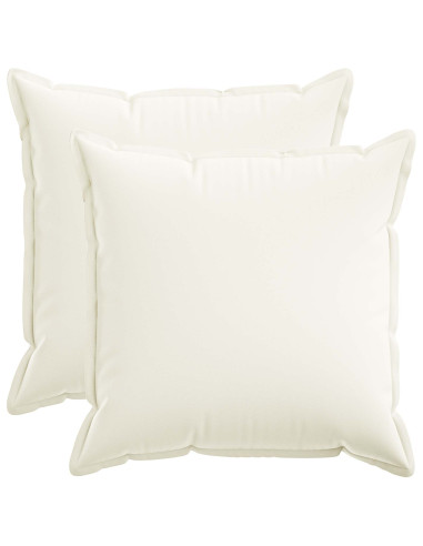 Federa 2 pcs HOUTEN Bianco 80 x 80 cm Lino