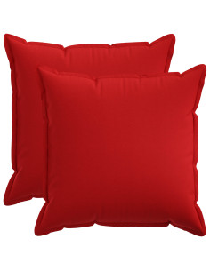 Federa 2 pcs HOUTEN Rosso 80 x 80 cm Lino