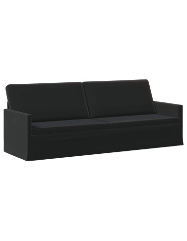 Divano a 3 posti Nero 220 x 81 x 82 cm Velluto (V)
