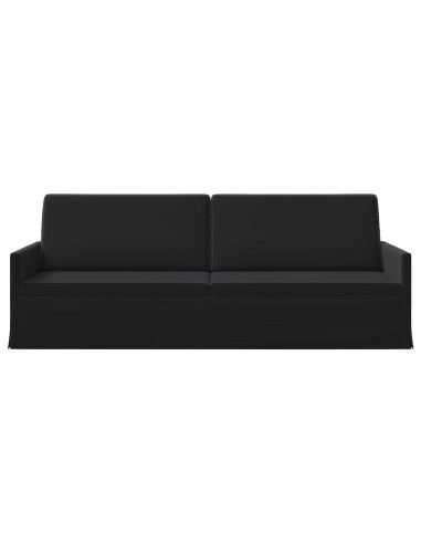 Divano a 3 posti Nero 220 x 81 x 82 cm Velluto (V)