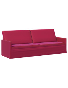 Divano a 3 posti Rosso Vino 220 x 81 x 82 cm Velluto (V) 2