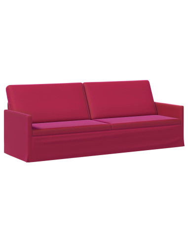 Divano a 3 posti Rosso Vino 220 x 81 x 82 cm Velluto (V)