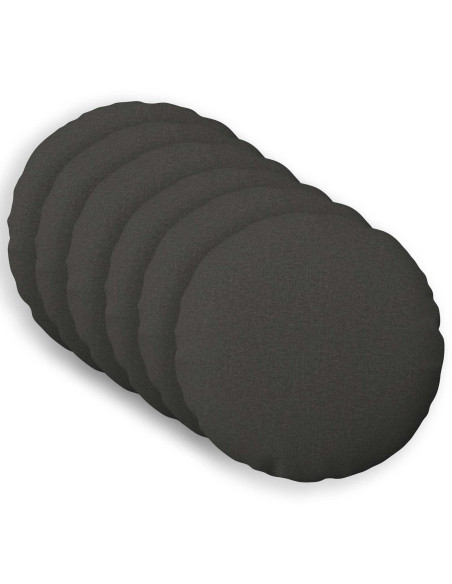 Cuscino con cuscino HEERLEN 6 pz Grigio Scuro Tessuto