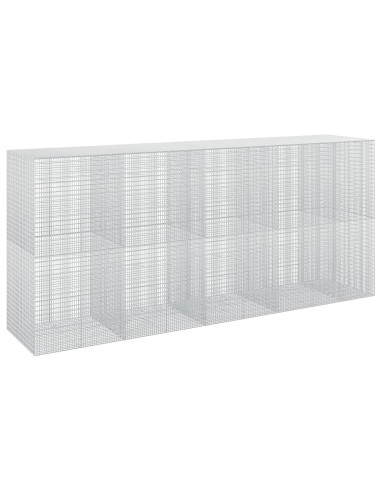 Gabione con filo da 3,5 mm e rete da 5x2,5 cm 450x100x200 cm