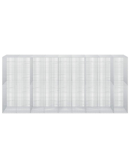Gabione con filo da 3,5 mm e rete da 5x2,5 cm 450x100x200 cm