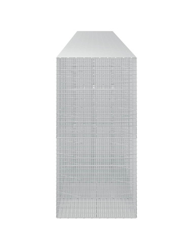 Gabione con filo da 3,5 mm e rete da 5x2,5 cm 1200x100x200 cm