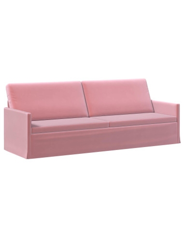 Divano a 3 posti Rosa 220 x 81 x 82 cm Velluto (V)
