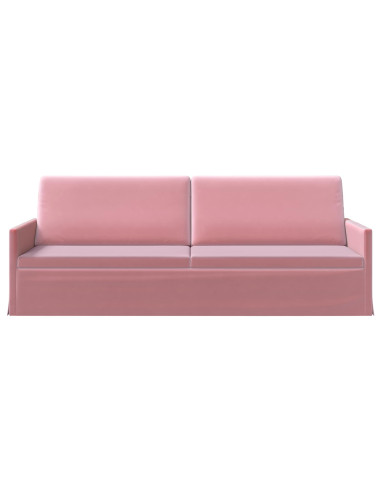 Divano a 3 posti Rosa 220 x 81 x 82 cm Velluto (V)