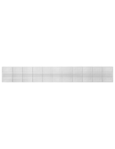 Gabione con filo da 3,5 mm e rete da 5x2,5 cm 1100x10x150 cm