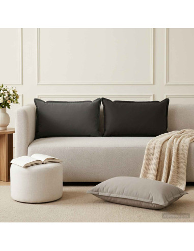 Cuscino con cuscino HOUTEN 2 pz Antracite Poliestere