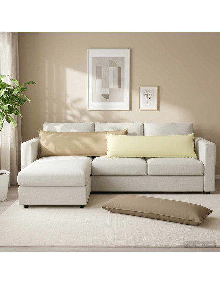 Cuscino con cuscino HOUTEN Beige 40 x 145 cm Poliestere