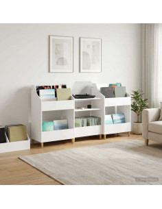 Set di Mensole per Media 3 pz Bianco 212 x 46 x 112 cm