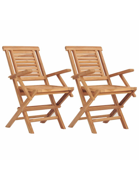 Set bistro da giardino pieghevole da 5 pezzi Naturale
