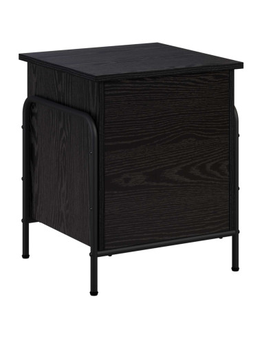 Scatola di Stoccaggio Rovere Nero 80 x 40 x 49,5 cm
