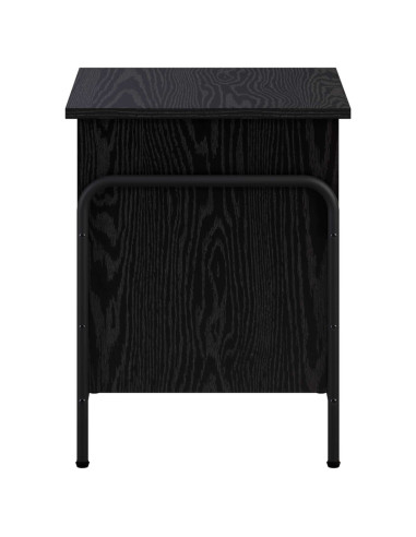Scatola di Stoccaggio Rovere Nero 80 x 40 x 49,5 cm