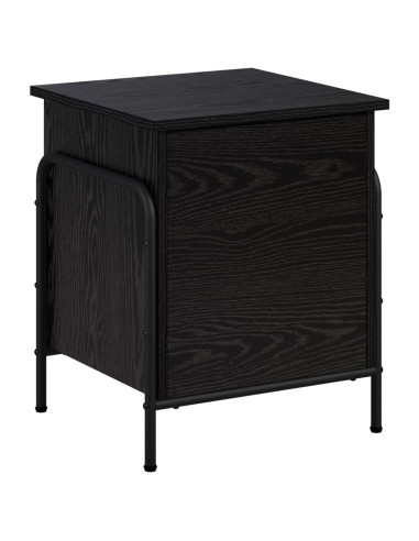 Scatola di Stoccaggio Rovere Nero 80 x 40 x 49,5 cm