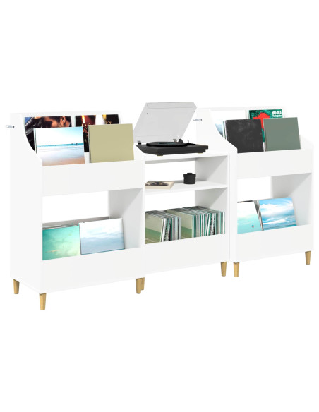 Set di Mensole per Media 3 pz Bianco 212 x 46 x 112 cm