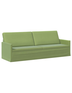 Divano a 3 posti Verde chiaro 220 x 81 x 82 cm Velluto (V) 2