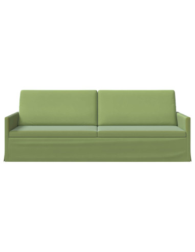 Divano a 3 posti Verde chiaro 220 x 81 x 82 cm Velluto (V)