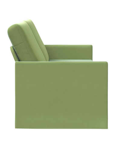 Divano a 3 posti Verde chiaro 220 x 81 x 82 cm Velluto (V)