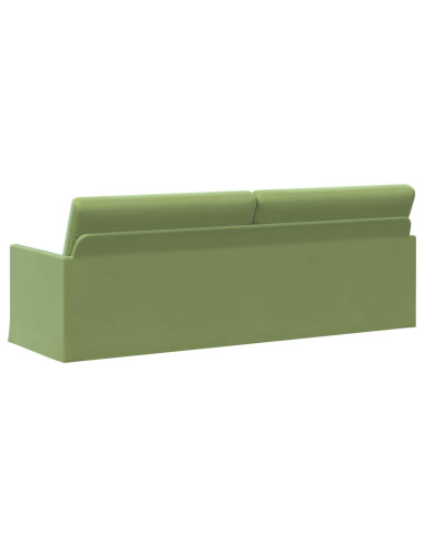 Divano a 3 posti Verde chiaro 220 x 81 x 82 cm Velluto (V)