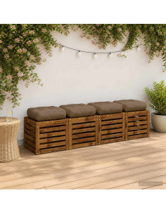 Cuscini per Sedia in 4 Pezzi VIANEN 4 pcs 100% Poliestere