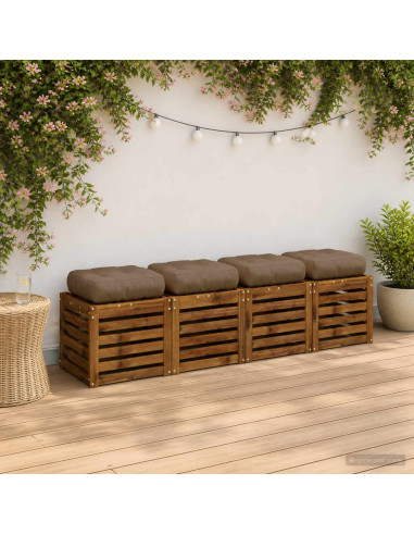 Cuscini per Sedia in 4 Pezzi VIANEN 4 pcs 100% Poliestere