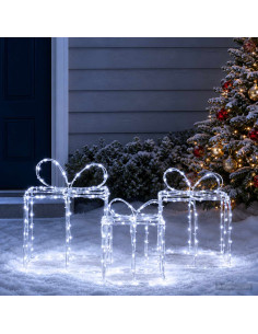 Scatole regalo di Natale luminose LOVIISA 3 pz 360 LED
