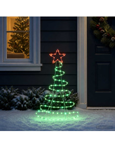 Sagoma albero di Natale LED LOVIISA 100 LED Rosso, Verde
