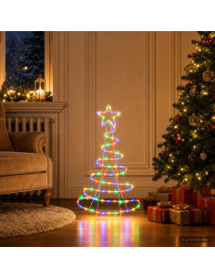 Sagoma albero di Natale LED LOVIISA 100 LED Multicolore