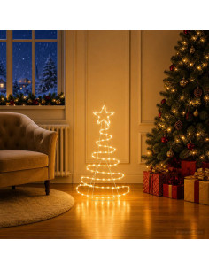 Sagoma albero di Natale LED LOVIISA 100 LED Bianco caldo
