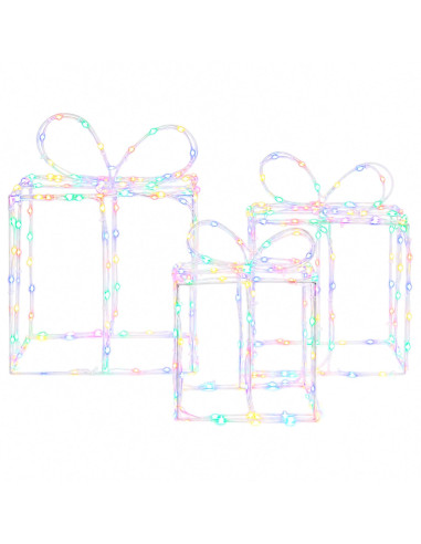 Scatole regalo di Natale luminose LOVIISA 3 pz 360 LED