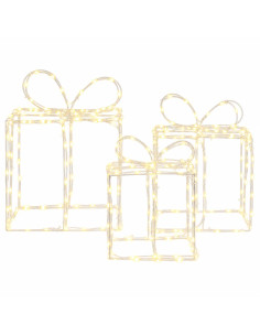 Scatole regalo di Natale luminose LOVIISA 3 pz 360 LED 2