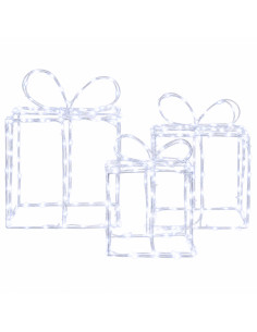 Scatole regalo di Natale luminose LOVIISA 3 pz 360 LED 2