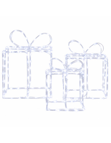 Scatole regalo di Natale luminose LOVIISA 3 pz 360 LED