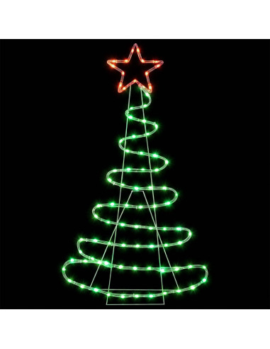 Sagoma albero di Natale LED LOVIISA 100 LED Rosso, Verde