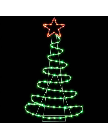 Sagoma albero di Natale LED LOVIISA 100 LED Rosso, Verde