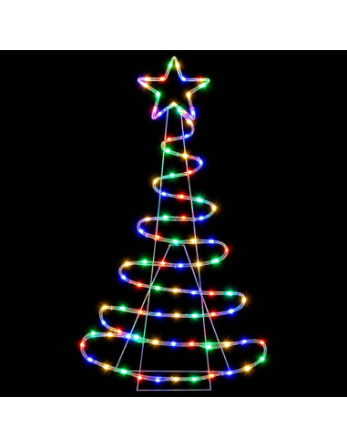 Sagoma albero di Natale LED LOVIISA 100 LED Multicolore