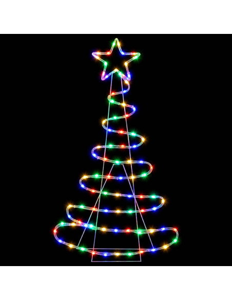 Sagoma albero di Natale LED LOVIISA 100 LED Multicolore